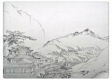 线描风景画